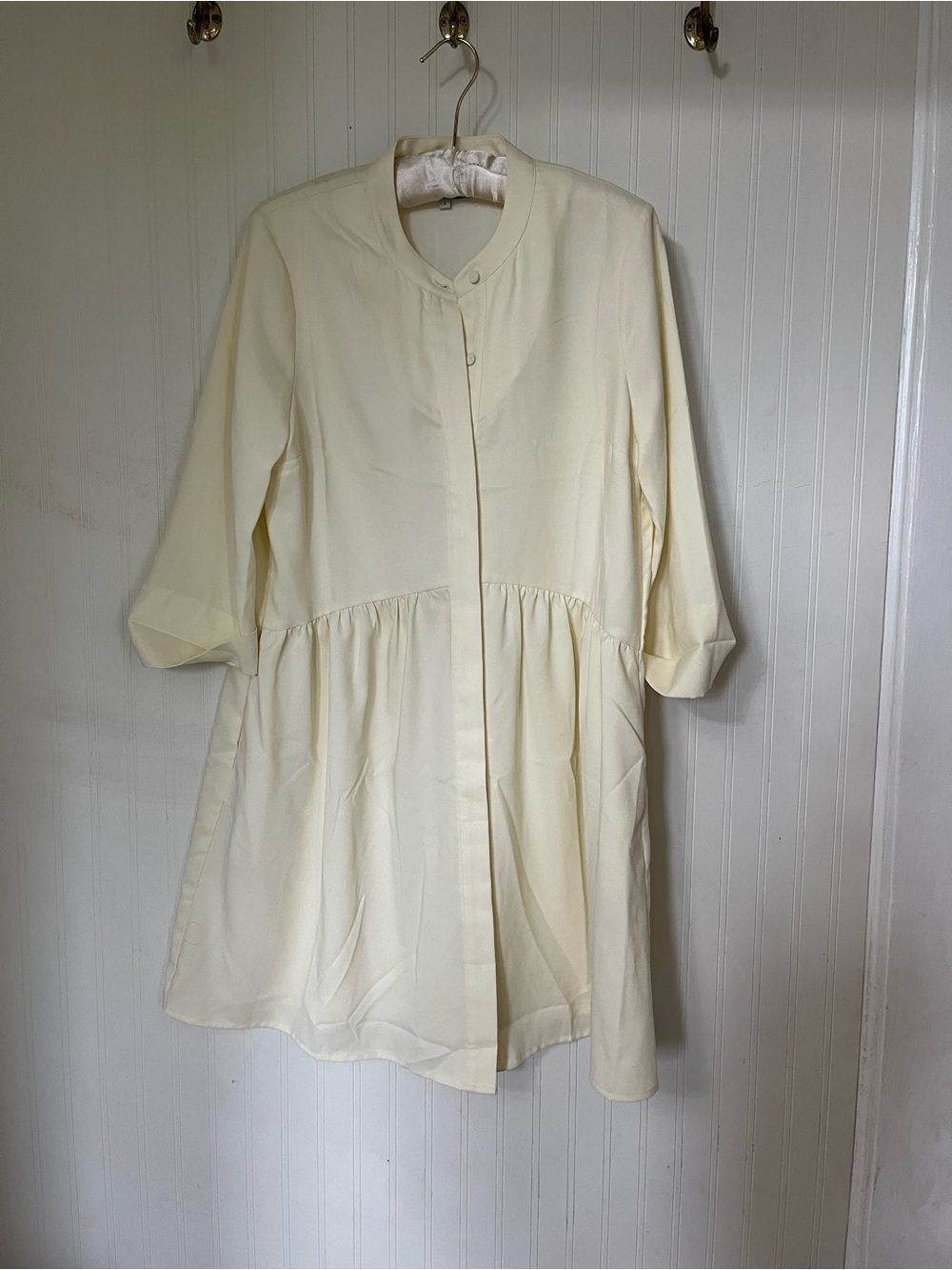 Tuckernuck Cream Button-Front Babydoll Dress